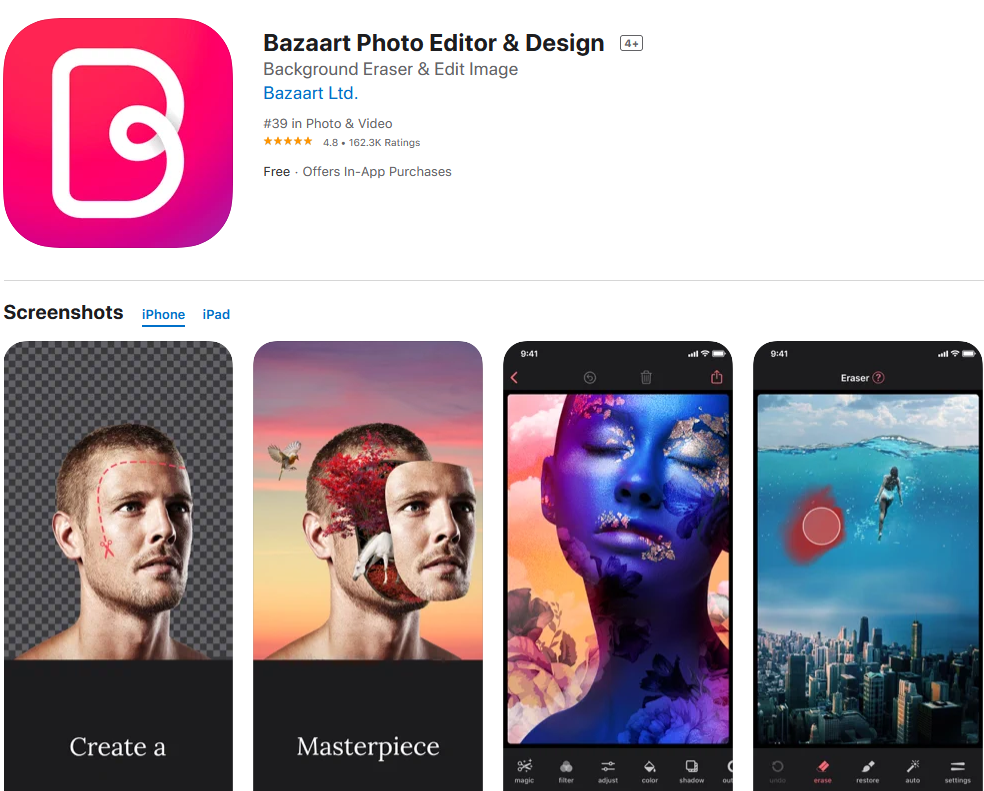 Bazaart - Photo Editing Apps